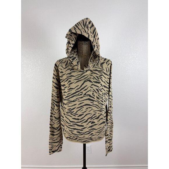 B47 Nili Lotan Hoodie Rayne Zebra Print Womens Medium Chic Street Model Off Duty - Picture 1 of 8